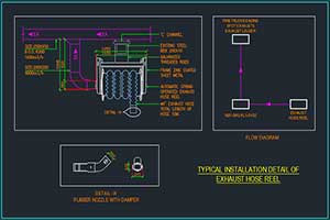 Exhaust Hose Reel-Typical Installation